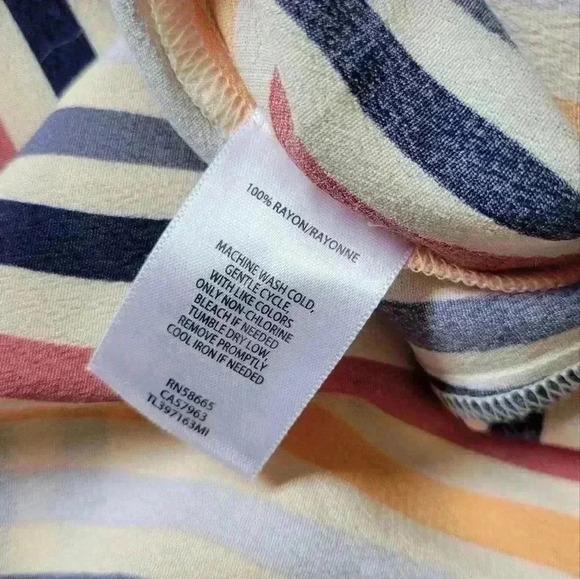 Leith Striped Keyhole Front Tie Midi Dress size xs - Picture 14 of 15